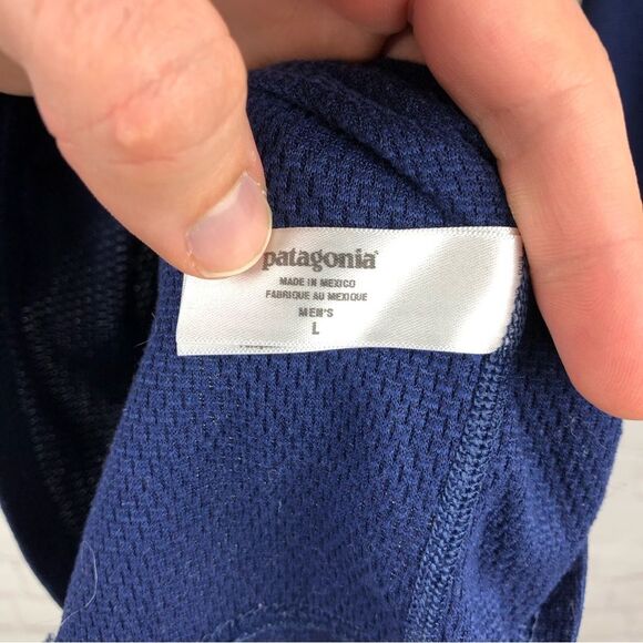 Patagonia Dark Blue Long Sleeve Men's Sz Large - Picture 5 of 8